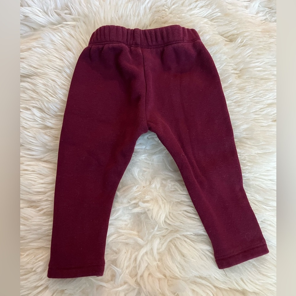 Maroon Gymboree sweatpants, very soft, 12-18M